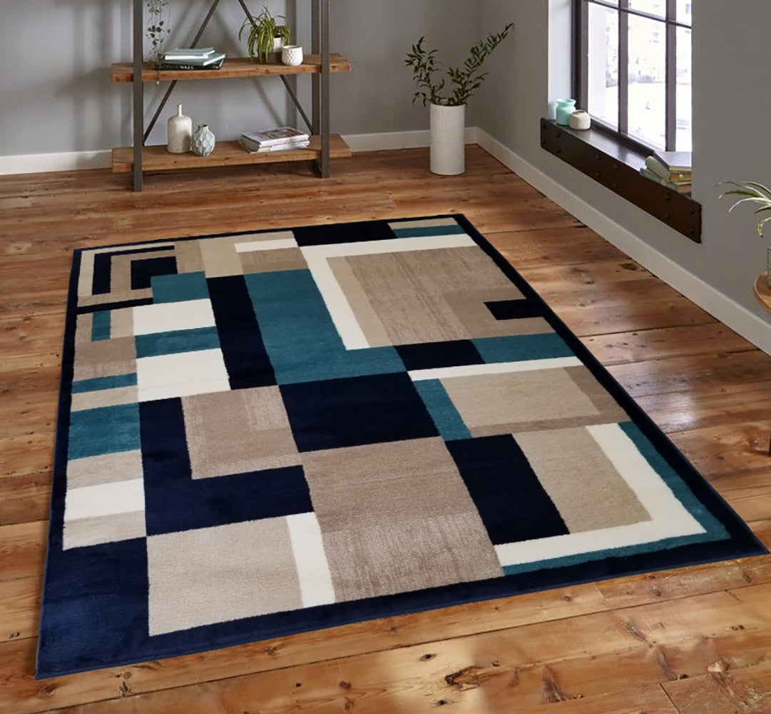 Jersey Area Rugs, Carpets For Livingroom, 5x7 Area Rugs ,3007 Blue