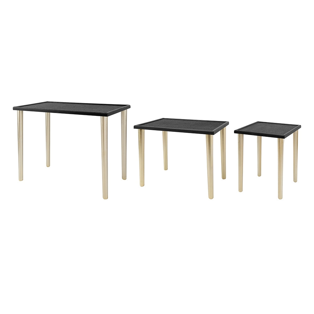 Set of 3 Side Tables, L:25x15.5x21" M:20x15x18.5" S:14x14x16.5"