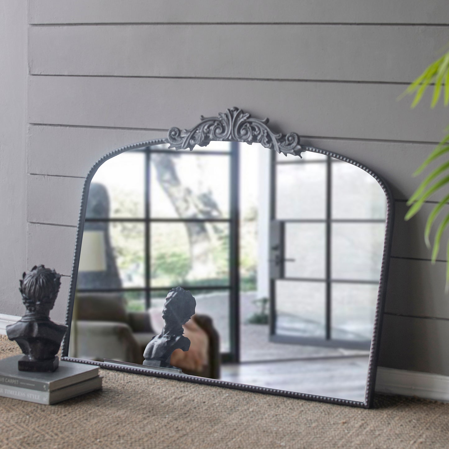 40" x 31" Classic Design Large Arch Mirror and Baroque Inspired Frame for Living Room Bathrrom Enterway Console