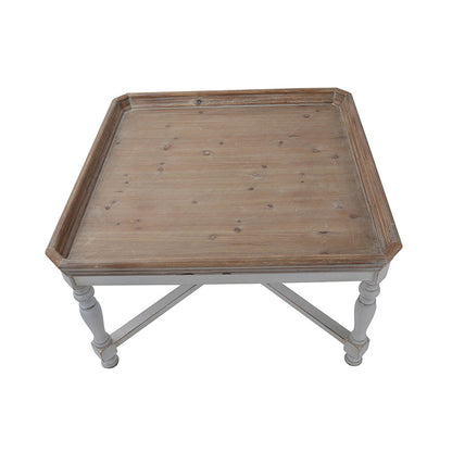 33x33x19" Square Alcott coffee Table, French Countory Tray Table