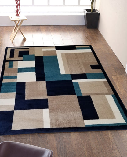 Jersey Area Rugs, Carpets For Livingroom, 5x7 Area Rugs ,3007 Blue