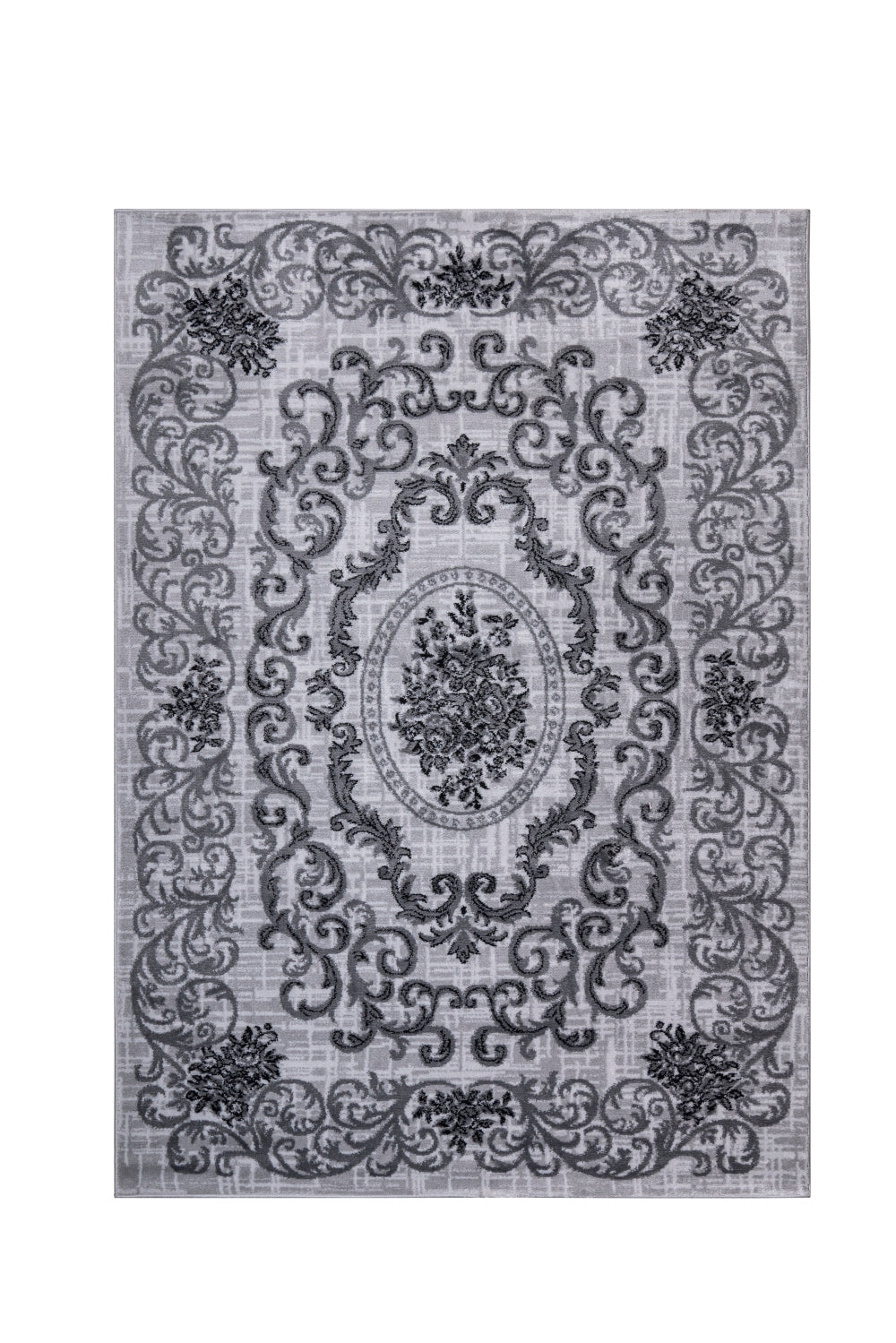 Jersey Area Rugs, Carpets For Livingroom, 5x7 Area Rugs ,3564 Black-Grey