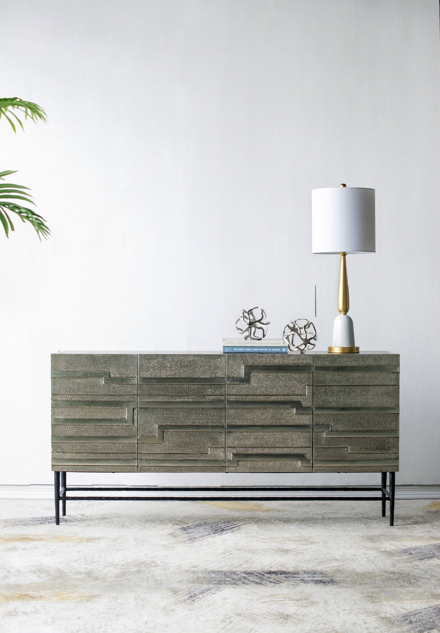 59x14.5x30" Linear 4 Door Credenza