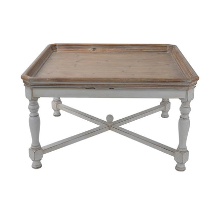 33x33x19" Square Alcott coffee Table, French Countory Tray Table