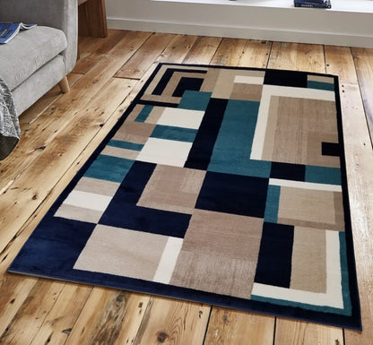 Jersey Area Rugs, Carpets For Livingroom, 5x7 Area Rugs ,3007 Blue