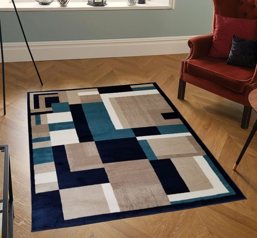 Jersey Area Rugs, Carpets For Livingroom, 5x7 Area Rugs ,3007 Blue