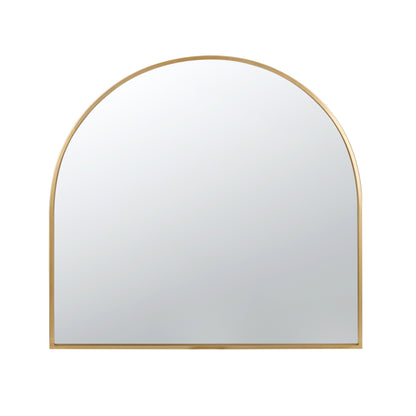 33" x 31"  Arched Decorative Accent Mirror with Iron Gold Frame, Wall Deor for Bathroom, Bedroom, Entryway, Mantel