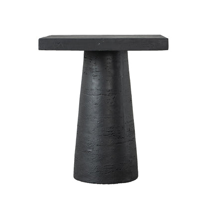 20x20x24" Black Square Side Table with Pedestal Base